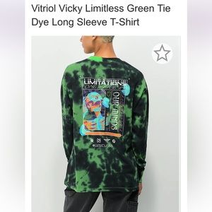 NWOT Vicky Limitless Green Tie Dye Long Sleeve T-Shirt from Vitriol sz MEDIUM